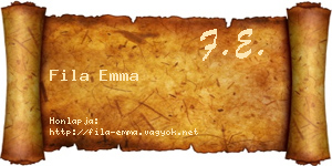 Fila Emma névjegykártya