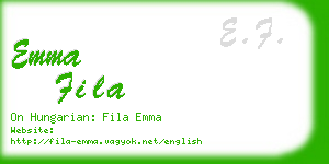 emma fila business card